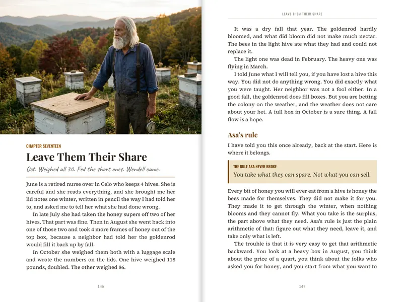 Pages 146 and 147: Chapter Seventeen, Leave Them Their Share